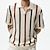 cheap Knit Polo Sweater-Men&#039;s Golf Shirt Polo Set Business Casual Lapel Short Sleeve Fashion Vertical Stripes Mesh Summer Apricot Golf Shirt