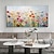 cheap Floral/Botanical Paintings-Handmade Oil Painting Canvas Wall Art Decoration Modern Abstract Flower Landscape for Home Decor Rolled Frameless Unstretched Painting