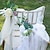Χαμηλού Κόστους Mr &amp;amp; Mrs Wedding-4 τμχ διακοσμητικά λουλουδιών γαμήλιου διαδρόμου για τελετή καρέκλα πλάτη λουλουδιών σετ 4 ροζ γαμήλιου διαδρόμου λουλούδια στολίδια νυφικό ντους με τεχνητό flo