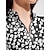 abordables Collection de créateurs-Femme T-shirt POLO Noir Manche Courte Top Léopard Vêtements de golf pour femmes, tenues, vêtements