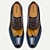 voordelige Heren Oxfordschoenen-Voor heren Oxfords Formele Schoenen Jurk schoenen Leer Italiaans volnerf rundleer Comfortabel Anti-slip Veters Bruin / Blauw