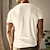 tanie Męskie koszulki casual-Męskie Koszula Henley Prążkowana dzianinowa koszulka Koszulka Równina Pit Strip Henley Ulica Urlop Krótkie rękawy Odzież Moda Designerskie Podstawowy