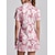 tanie Kolekcja projektanta-Damskie Sukienka do tenisa sukienka golfowa Różowy Krótki rękaw Sukienka Kwiaty Damskie stroje golfowe Odzież Stroje Noś odzież