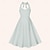 tanie Kostiumy historyczne i vintage-sukienka w stylu retro z lat 50. sukienka o linii A sukienka typu swing sukienka midi damska sukienka wiązana na randce