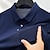 tanie klasyczna koszulka polo-Męskie Polo biznesowe Koszula golfowa Formalny Codzienny Klapa Krótki rękaw Moda Podstawowy Równina Guzik Lato Regularny Czarny Biały Różowy Granatowy Błękit nieba Pomarańczowy Polo biznesowe
