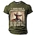 abordables T-shirt 3D homme-Graphic Cowboy Rétro Vintage Décontractées Style de rue Homme 3D effet T shirt Tee Sport extérieur Vacances Sortie T-shirt Noir Marron Vert Véronèse Manche Courte Col Ras du Cou Chemise Printemps été