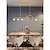 baratos Design de linha-luz/iluminação da ilha de cozinha sobre a mesa 80/95/120 cm luminárias de casa de fazenda pendente suspenso de teto lustre linear moderno com sombra de globo de vidro transparente para sala de jantar