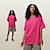 cheap Everyday Cosplay Anime Hoodies &amp; T-Shirts-T-shirt Oversized Tee Solid Color Crewneck Basic Loose Fit T-shirt For Couple&#039;s Men&#039;s Women&#039;s Adults&#039; Non-Printing Dailywear Activewear 230G