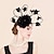 Χαμηλού Κόστους Fascinators-κεφαλόδεσμοι fascinators καπέλα sinamay top hat νύφη καουμπόικο καπέλο γάμου κοκτέιλ κομψός γάμος με στρας φτερό headpiece