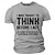cheap Men&#039;s Graphic T Shirt-Think Before Act Men&#039;s Graphic Cotton T Shirt Casual Shirt Short Sleeve Comfortable Tee Street Summer Fashion Designer Clothing