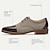 رخيصةأون أحذية أوكسفورد للرجال-أحذية رجالية رسمية كاكي بنمط مربعات من جلد البقر الإيطالي المحبب بالكامل مقاوم للانزلاق ورباط أسود