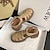 cheap Women&#039;s Sandals-Women&#039;s Sandals Slip-Ons Gladiator Sandals Roman Sandals Fisherman Sandals Outdoor Daily Chunky Heel Closed Toe Casual Comfort Cowhide Light Brown White / Yellow Black / Beige