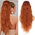 お買い得  ポニーテール-波状オレンジ色の茶色の髪ポニーテールエクステンション黒人女性のための長い合成波状ポニーテール巾着ナチュラルクリップ女性のためのヘアピース