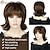 cheap Synthetic Trendy Wigs-Mullet Wig Shaggy Layered Fluffy Brown Mixed Blonde Curly Pixie Cut Wigs with Bangs Synthetic Wolf Cut Wig for Women 70s 80s Rocker Cosplay Halloween Costume Hair Replacement Wigs