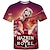 billige Cosplay-anime t-shirts og hættetrøjer til hverdagsbrug-Hazbin Hotel Alastor T-shirt Trykt mønster Grafisk Til Herre Voksne Karneval Maskerade 3D-udskrivning Fest Festival