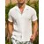 abordables chemise boutonnée pour homme-Homme Chemise Chemise boutonnée Chemise décontractée Chemisette Chemise d&#039;été Blanche Kaki Gris Manche Courte Plein Col du quotidien Vacances Vêtement Tenue Mode Décontractées Confortable