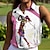 billige Kvinners golfklær-Dame POLO T-skjorte Golf skjorte Button Up Polo Lysegul Blå og Gul Yan Rosa Ermeløs Golfklær Golf klær Polkadotter Dame golfantrekk Klær Antrekk Bruk klær