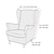 abordables Cubierta de sillón y silla sin brazo-Funda elástica para silla con respaldo de orejas, fundas para sillón con funda de cojín de asiento, fundas de sillón con respaldo de spandex jacquard para silla ikea strandmon