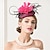 economico Fascinator-fasce fatte a mano cappelli fascinators cappello sinamay pillbox cappello a cilindro da sposa tea party matrimonio britannico con piuma copricapo floreale copricapo