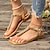 billige Sandaler til kvinner-Dame Sandaler Store størrelser Mousserende sko Daglig Rhinsten Lav hæl Rund Tå Mote PU Spenne Gull