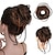 billige Hårknuter-rotete knutehårstykke superlangt rufsete oppsatt hår bunextensions bølget hårinnpakning hestehalehårstykker hårsnurrer med elastisk hårbånd for kvinner hb007 grace - kul lys blond