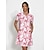 cheap Designer Collection-Women&#039;s Tennis Dress Golf Dress Pink Short Sleeve Dress Floral Ladies Golf Attire Clothes Outfits Wear Apparel
