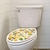 billige Vægklistermærker-sommerfrugt ananas, flyvende fugle og blomstertoiletmærkat - aftageligt badeværelsesmærkat til toiletsæder - vægmærkat til boligindretning til badeværelser