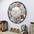 זול עיצוב קיר מתכת-שעון קיר 50 ס&quot;מ אלגנטיות בסגנון וינטג&#039; שעון קיר mdf עץ עיצוב אמנות לבית סלון חדר שינה קישוט משרד