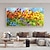 billiga Blom- och växtmålningar-blommamålning på duk handmålad stor väggkonst boho väggdekor färgglad blomma oljemålning heminredning modern konst abstrakt konstmålning för sovrumsinredning