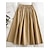 cheap Midi Skirts-Women&#039;s A Line Long Skirt Midi Skirts Pocket Multiple Pockets Solid Colored Casual Daily Weekend Summer Polyester Retro Vintage Casual Ash Apricot Black Khaki