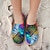 cheap Graphic Print Shoes-Women&#039;s Sneakers Flats Slip-Ons Print Shoes Slip-on Sneakers Daily Travel Painting Insect Flat Heel Vacation Casual Comfort Canvas Loafer Blue