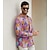 cheap Men&#039;s Aloha Shirts-Leaf Tropical Hawaiian Fashion Casual Men&#039;s Shirt Button Up Shirt Casual Shirt Daily Hawaiian Vacation Spring &amp;  Fall Lapel Long Sleeve Purple S, M, L 100% Cotton Shirt