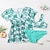 voordelige Zwemkleding-Driedelig kinderzwempak met splitbody, nieuwe meisjesprint, fruitluipaardprint, zwempak