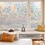 preiswerte Wand-Sticker-Brechender bunter halbmondförmiger elektrostatischer Glasflicken aus PVC, klebstofffreier Fensterflicken, abnehmbare Glasfensterblume, 45 x 100 cm