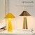 tanie Lampy stołowe-przenośna bezprzewodowa lampa stołowa LED w kształcie grzybka nowoczesna kolorowa mała lampka nocna w kształcie USB ładowanie prezent dla dzieci na stolik nocny boczna lampa nastrojowa po sofie