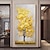 preiswerte Blumen-/Botanische Gemälde-Mintura handgefertigte silberne Baum-Landschaftsölgemälde auf Leinwand, Wandkunst, Dekoration, moderne abstrakte goldene Baumbilder für Heimdekoration, gerolltes, rahmenloses, ungedehntes Gemälde