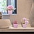 billiga Konstgjorda växter-3 st mini konstgjorda blomkrukor set: dekorativa rosor, pioner och hortensior perfekt för året runt festlig inredning, bröllop, fester, hem, sovrum, butik, bordsskärm