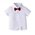 お買い得  セット-２個 幼児 男の子 Tシャツ＆ショーツ 衣装 純色 半袖 コットン 設定 アウトドア ファッション 夏 1-3歳 ホワイト