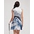 halpa Suunnittelijan kokoelma-Naisten golf mekko Sininen Hihaton 3D Print Naisten Golfasut Vaatteet Asut Vaatteet