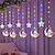preiswerte LED Lichterketten-3 m Stern-Mond-LED-Vorhang-Lichterkette Eid Al-Fitr Ramadan Girlande Licht Mubarak Dekor Lichter für Zuhause Islam Muslim Party
