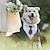 cheap Dog Clothes-Wedding Pet Tuxedo Fake Two Piece Set with Tie Set corgi Chai Suit Wedding Pet Dress