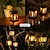 Недорогие Настенные светильники для улицы-Солнечный ретро фонарь солнечный садовый светильник на открытом воздухе IP65 водонепроницаемый свеча сад балкон дерево двор праздник кемпинг ландшафтное украшение