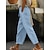 cheap Women&#039;s Pants-Women&#039;s Pants Trousers Linen Cotton Blend Plain White Blue Casual Daily Ankle-Length Going out Weekend Spring &amp; Summer