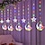 preiswerte LED Lichterketten-3 m Stern-Mond-LED-Vorhang-Lichterkette Eid Al-Fitr Ramadan Girlande Licht Mubarak Dekor Lichter für Zuhause Islam Muslim Party