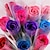お買い得  造花＆花瓶-バラとカーネーションのソープフラワー10個 - お母さんへの母の日やバレンタインデーのギフトに最適、愛らしいインスタ映えするプレゼントとしてあなたの愛を表現します。