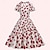 זול תחפושות מהעולם הישן-רטרו\וינטאג&#039; שנות ה-50 רוקאבילי שמלות שמלה מקוונת שמלת נדנדה בגדי ריקוד נשים פירות האלווין (ליל כל הקדושים) לבוש יומיומי שמלה