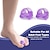 olcso Fürdőszobai kütyük-1 pár lábujj távtartó férfiaknak és nőknek lila gél lábujjleválasztók görbült és átlapoló lábujjakhoz bunionok kalapács lábujjkiegyenesítő nagy és második lábujj széthúzó