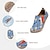 ieftine Pantofi cu imprimare grafică-Pentru femei Adidași Pantofi Flați Slip-On-uri Pantofi de imprimare Adidași adezivi Zilnic Vacanță Călătorie Floral Flori Toc Drept Vacanță Casual Confortabili Plimbare Pânză Loafer Albastru