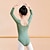voordelige Kinderdanskleding-Kinderdanskleding Ballet Turnpakje / Onesie Sjerpen / Linten Pure Kleur Gerimpeld Voor meisjes Prestatie Opleiding Lange mouw Hoog Katoenmix