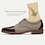 cheap Men&#039;s Oxfords-Men&#039;s Dress Shoes Khaki Checked Pattern Italian Full-Grain Cowhide Slip Resistant Lace-up Black